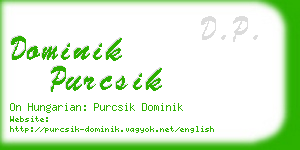 dominik purcsik business card